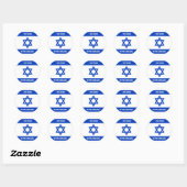 Ich stehe für Israel-Zoll-Text Israel-Flagge Runder Aufkleber (Blatt)