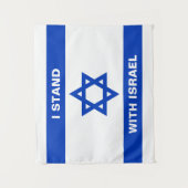 Ich stehe für Israel-Zoll-Text Israel-Flagge Wandteppich (Vorderseite)