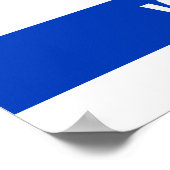 Ich stehe für Israel-Zoll-weißer Text Israel-Flagg Poster (Ecke)