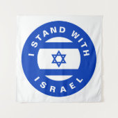 Ich stehe für Israels Blaue Flagge Wandteppich (Vorderseite)