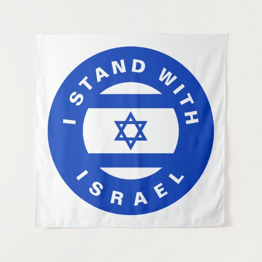 Ich stehe für Israels Blaue Flagge Wandteppich (Vorderseite)
