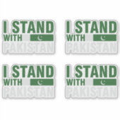 Ich stehe für Pakistan Aufkleber (Vorderseite)