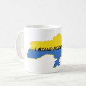 Ich stehe für ukrainische Kaffee-Tasse Kaffeetasse (Vorderseite Links)