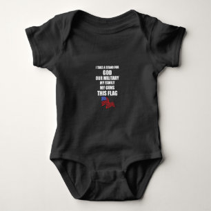 Ich stehe für unser Militär, meine Familie, mein Baby Strampler