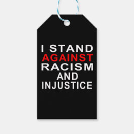 ICH STEHE GEGEN RASSISMUS UND UNRECHT: White Writi Geschenkanhänger