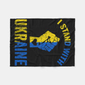 Ich stehe hinter der Ukraine7 Fleecedecke (Vorderseite (Horizontal))