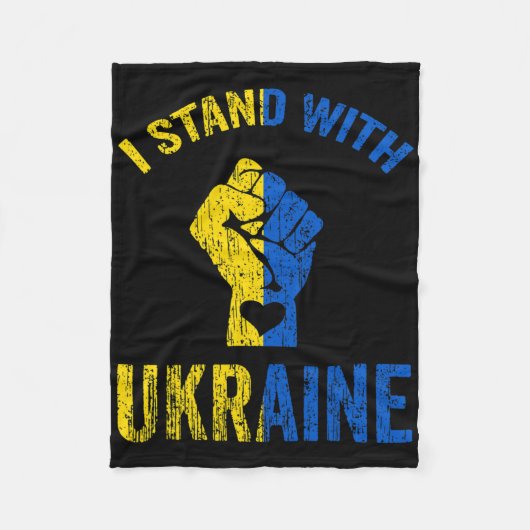 Ich stehe hinter der Ukraine7 Fleecedecke (Vorderseite)