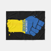 Ich stehe hinter der Ukraine 11 Fleecedecke (Vorderseite (Horizontal))