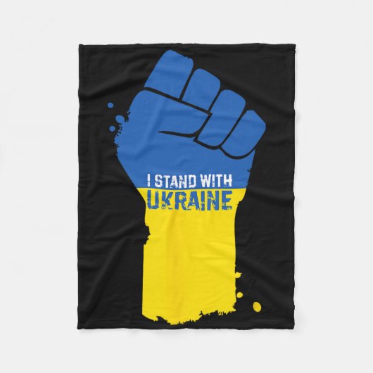 Ich stehe hinter der Ukraine 11 Fleecedecke (Vorderseite)