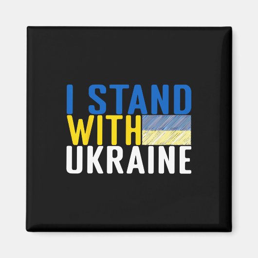 Ich stehe hinter der Ukraine 15 Magnet (Vorne)