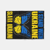Ich stehe hinter der Ukraine 7  Fleecedecke (Vorderseite (Horizontal))