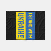 Ich stehe hinter der Ukraine 9 Fleecedecke (Vorderseite (Horizontal))