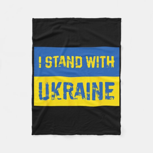 Ich stehe hinter der Ukraine 9 Fleecedecke (Vorderseite)