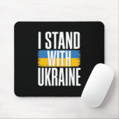 Ich stehe hinter der Ukraine Feste ukrainische Fla Mousepad (Mit Mouse)