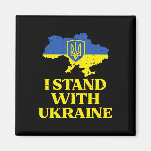 Ich stehe hinter der Ukraine Karte Ukrainische Unt Magnet