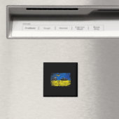 Ich stehe hinter der Ukraine Lustiger ukrainischer Magnet (In Situ (Geschirrspüler))