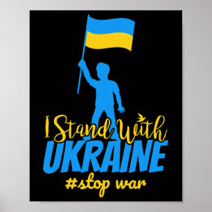Ich stehe hinter der Ukraine, macht Frieden, stopp Poster