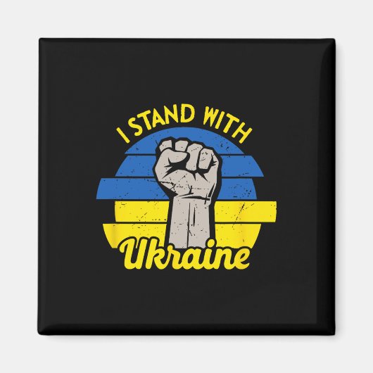 Ich stehe hinter der Ukraine Magnet (Vorne)