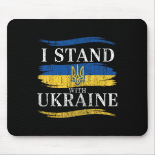 Ich stehe hinter der Ukraine Patriotische ukrainis Mousepad