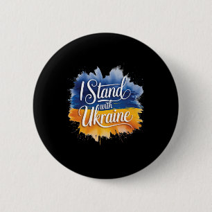 Ich stehe hinter der Ukraine Patriotischer Support Button