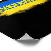Ich stehe hinter der Ukraine Poster (Ecke)