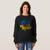 Ich stehe hinter der Ukraine. Sonnenblume Symbol d Sweatshirt (Vorne ganz)