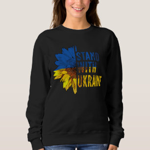 Ich stehe hinter der Ukraine. Sonnenblume Symbol d Sweatshirt
