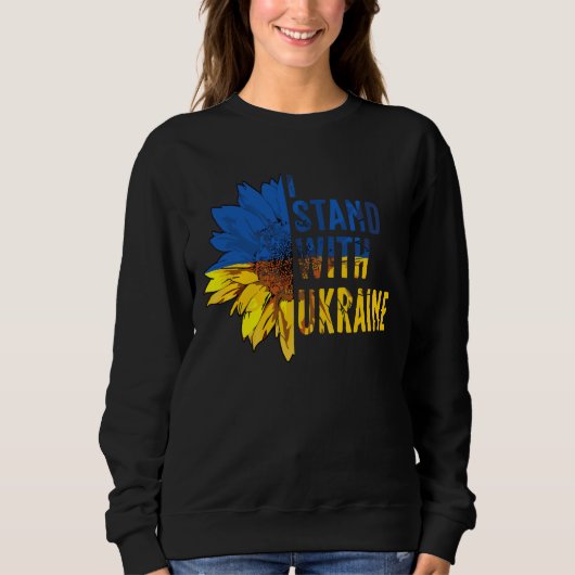 Ich stehe hinter der Ukraine. Sonnenblume Symbol d Sweatshirt (Vorderseite)