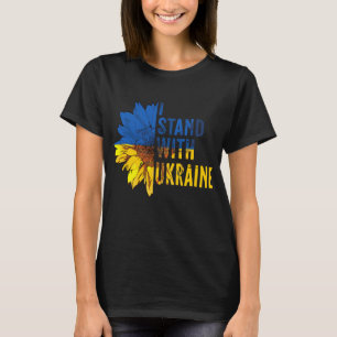 Ich stehe hinter der Ukraine. Sonnenblume Symbol d T-Shirt