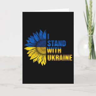 Ich stehe hinter der Ukraine - Sonnenblumen-Unters Karte