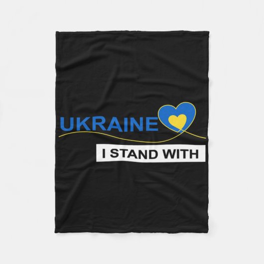 Ich stehe hinter der Ukraine Stopp Krieg Protest U Fleecedecke (Vorderseite)