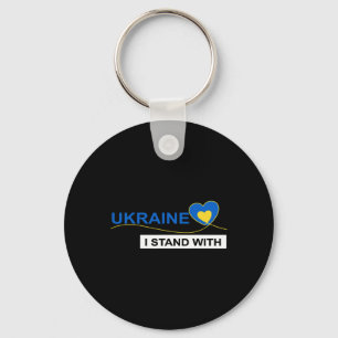 Ich stehe hinter der Ukraine Stopp Krieg Protest U Schlüsselanhänger