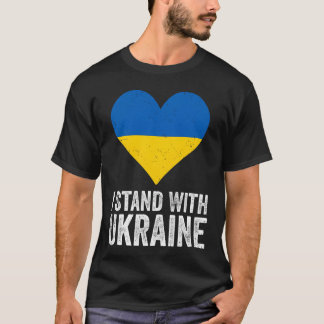 Ich stehe hinter der Ukraine Stopp Putin Stopp Kri T-Shirt