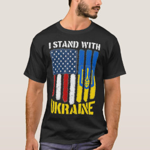 Ich stehe hinter der Ukraine Ukrainer betet für di T-Shirt