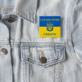 Ich stehe hinter der Ukraine. Ukrainische Flagge & Button (Beispiel)