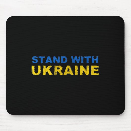 Ich stehe hinter der Ukraine - Ukrainische Flagge Mousepad (Vorne)
