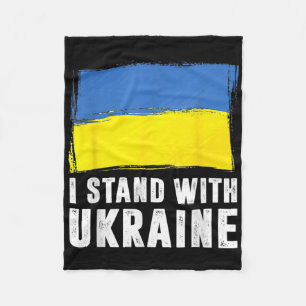 Ich stehe hinter der Ukraine Ukrainische Flagge un Fleecedecke