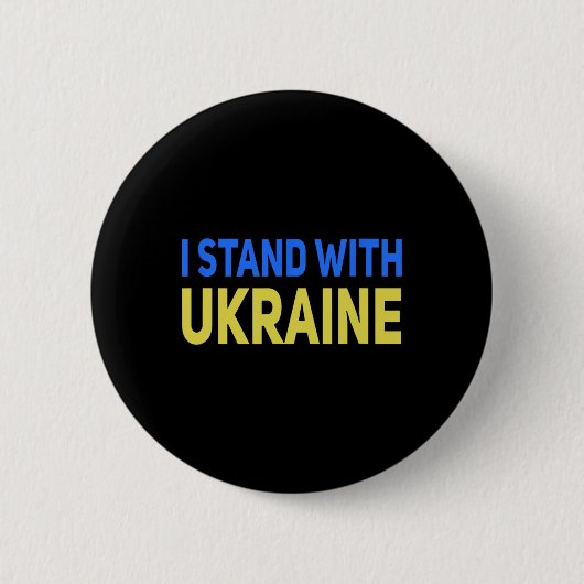 Ich stehe hinter der Ukraine, unterstütze den Frie Button (Vorderseite)
