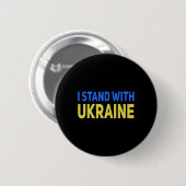 Ich stehe hinter der Ukraine, unterstütze den Frie Button (Vorne & Hinten)