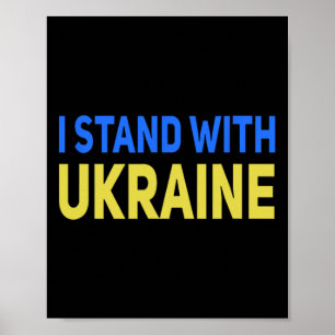 Ich stehe hinter der Ukraine, unterstütze den Frie Poster