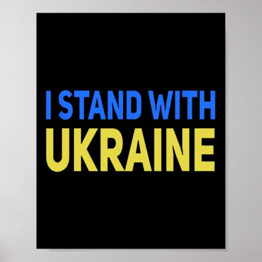 Ich stehe hinter der Ukraine, unterstütze den Frie Poster (Vorne)