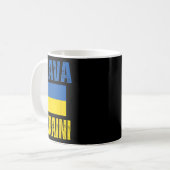 Ich stehe hinter der Ukraine Unterstützen Sie die Kaffeetasse (Vorderseite Links)