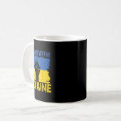 Ich stehe hinter der Ukraine - Unterstützung der U Kaffeetasse (Vorderseite Links)