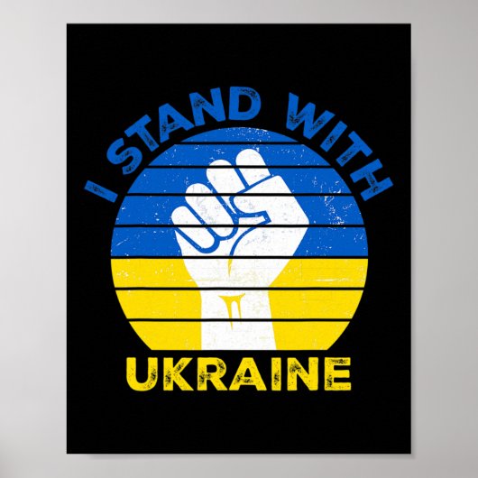 Ich stehe hinter der Ukraine - Unterstützung der U Poster (Vorne)