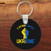Ich stehe hinter der Ukraine - Unterstützung der U Schlüsselanhänger (Vorderseite)