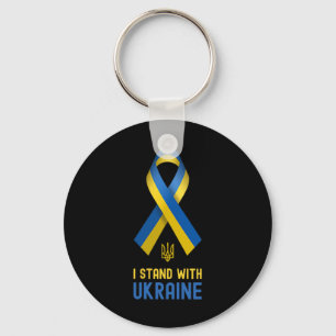 Ich stehe hinter der Ukraine Unterstützung der Ukr Schlüsselanhänger
