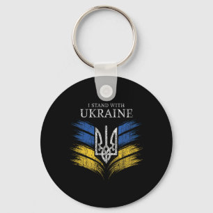 Ich stehe hinter der Ukraine Zeigen Sie Unterstütz Schlüsselanhänger