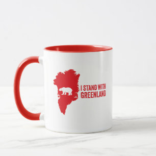 Ich stehe hinter Grönland - Eisbär Unterstützungsd Tasse