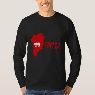 Ich stehe hinter Grönland - Polarbären-Unterstützu T-Shirt