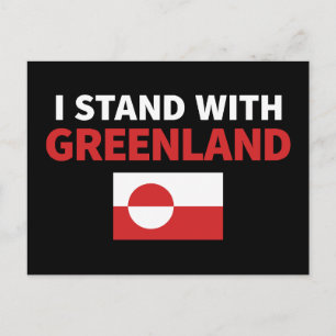 Ich stehe hinter Grönland - Politische Solidarität Feiertagspostkarte
